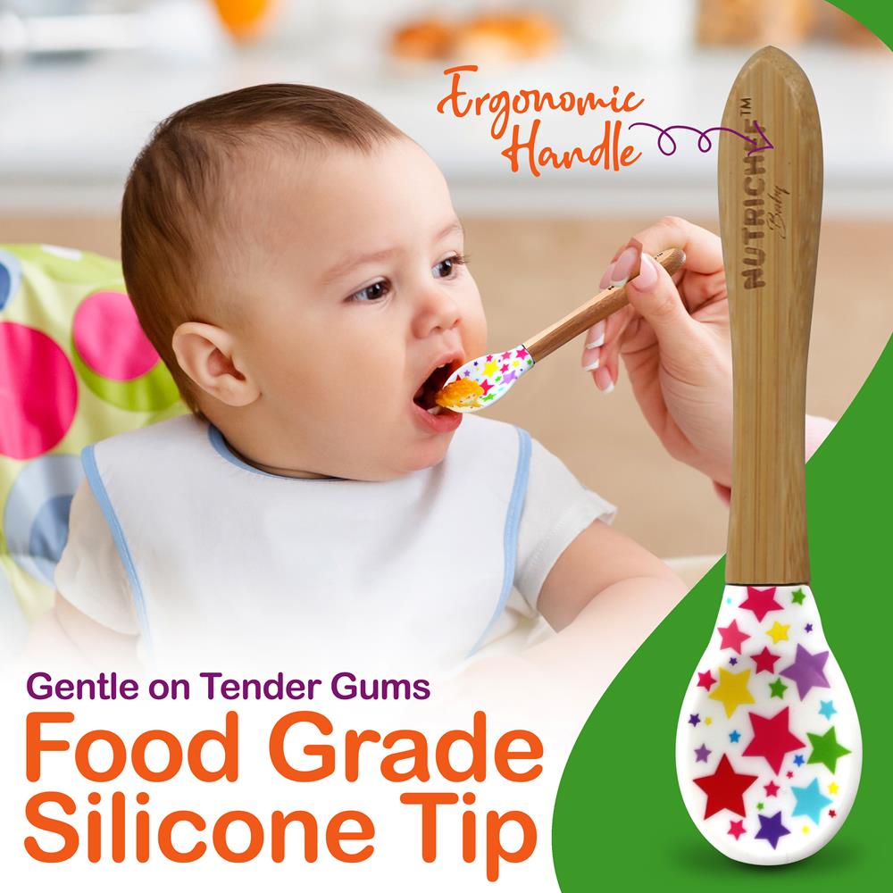 product image number 4 for NutriChef Silicone Bamboo Dinnerware Set For Kids