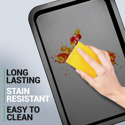 10-Piece Nonstick Bakeware Set - Easy Release Carbon Steel, Gray