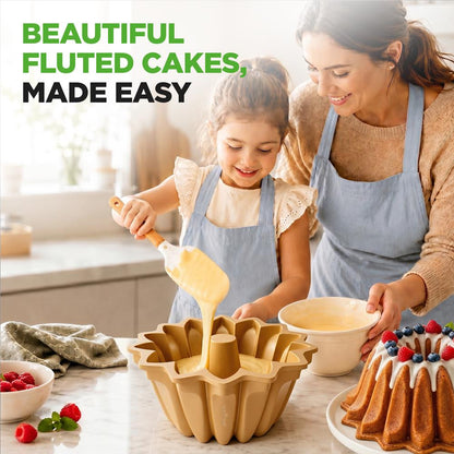 9" Nonstick Cake Pan - Uniform Baking, Die-Cast Aluminum, Dishwasher Safe