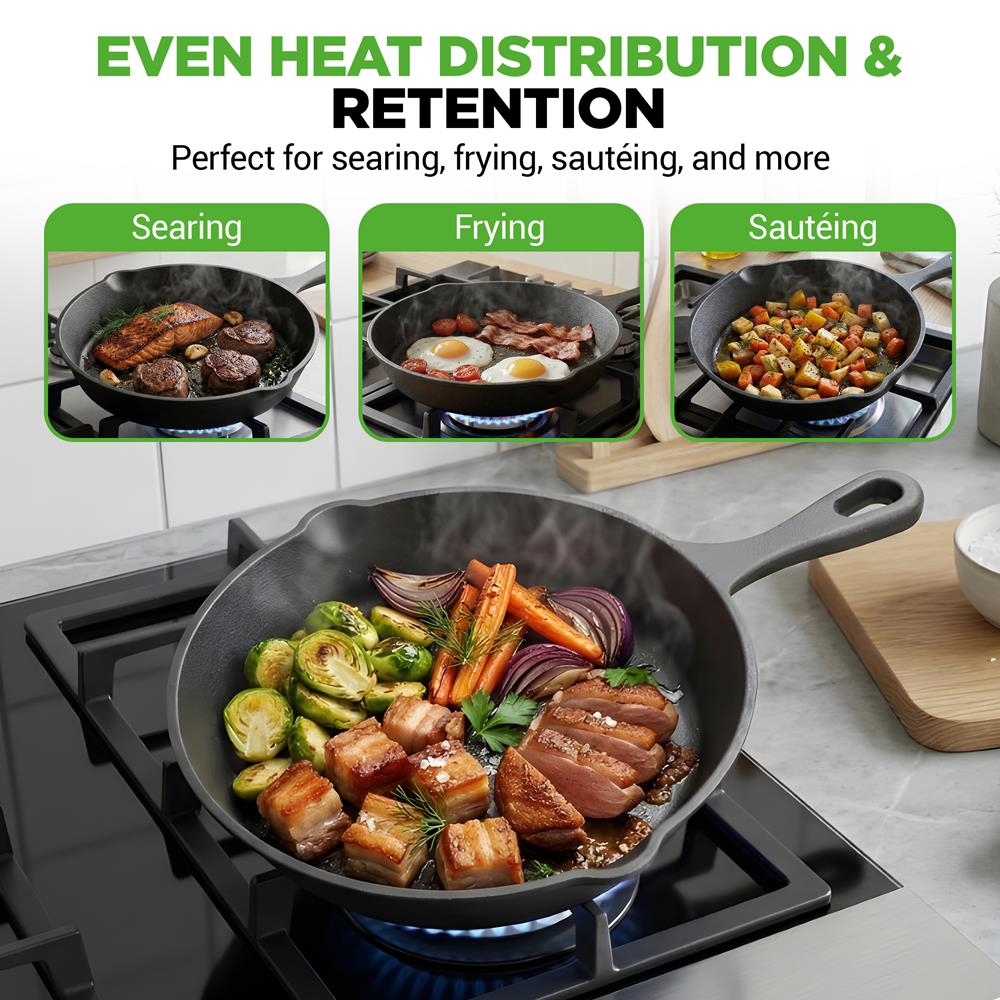 Pyle Cast Iron Skillet