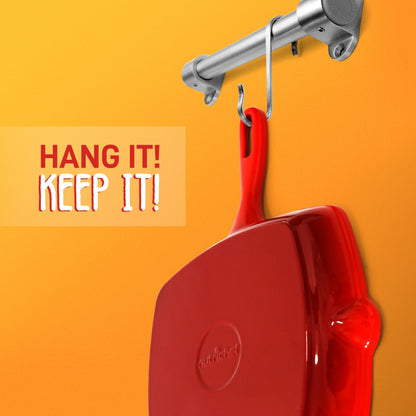 11" Cast Iron Grill Pan, Perfect Grill Marks, Porcelain Enamel Coating