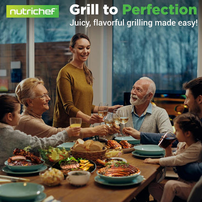 Cast Iron Grill Press - Speeds Cooking - Beech Wood Handle