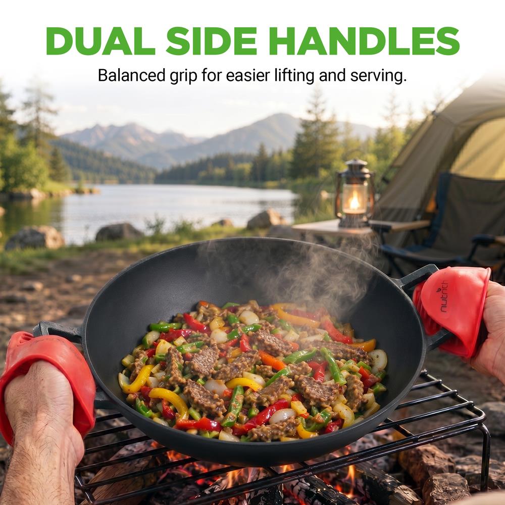 Pyle Cast Iron Wok - Thumbnail 4