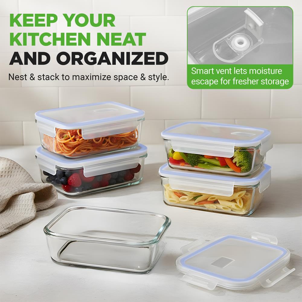 Glass Food Storage Set 10-Piece - Thumbnail 4