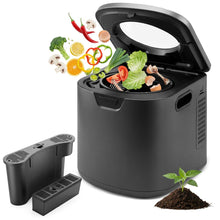Electric Kitchen Composter 4L, Self-Cleaning, Odorless & Low Noise, Turning Food Waste Into Fertilizer (Gray)