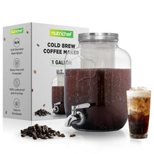 Cold Brew Coffee Maker 1-Gallon Leak-Proof Glass with Steel Spigot