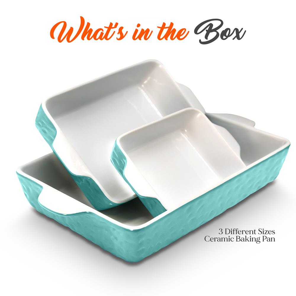 3-Piece Ceramic Casserole Set
