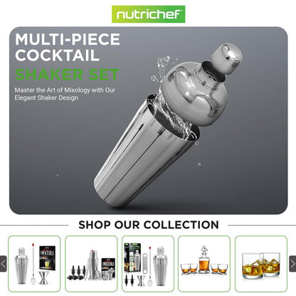 3-Piece Bartender Set, Professional Mixology, Stainless Steel, Silver