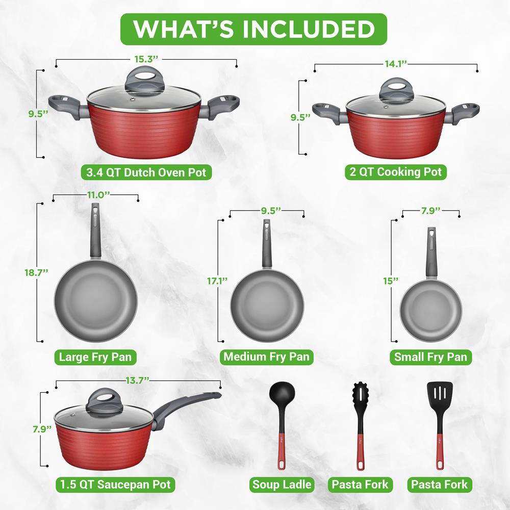 12-Piece Nonstick Cookware Set