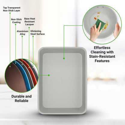 20-Piece Non-Stick Cookware Set, Easy-Clean Aluminum, White