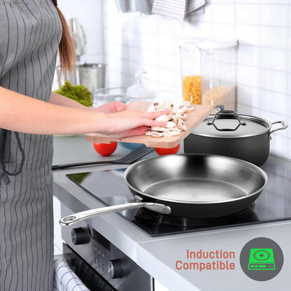 8-Piece Cookware Set Even Heat 2-Ply Stainless Steel