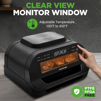 Indoor Smokeless Grill & Air Fryer, 7-in-1, Non-Stick, 6L Capacity