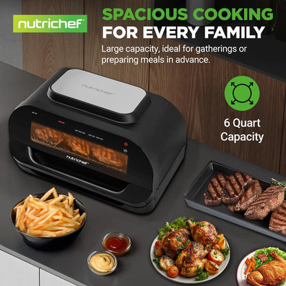 Indoor Smokeless Grill & Air Fryer, 7-in-1, Non-Stick, 6L Capacity