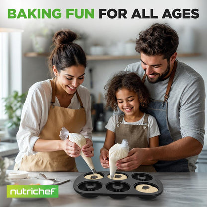 Nonstick Donut Pans 2-Pack, Easy Clean Carbon Steel, Oven Safe 450¬∞F