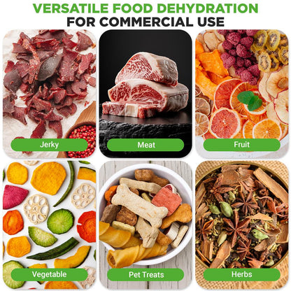 20-Shelf Food Dehydrator, Digital Timer, Stainless Steel, Easy Monitoring