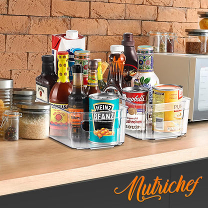 6-Piece Clear Fridge Organizer Set, BPA-Free, Shatter-Resistant Plastic