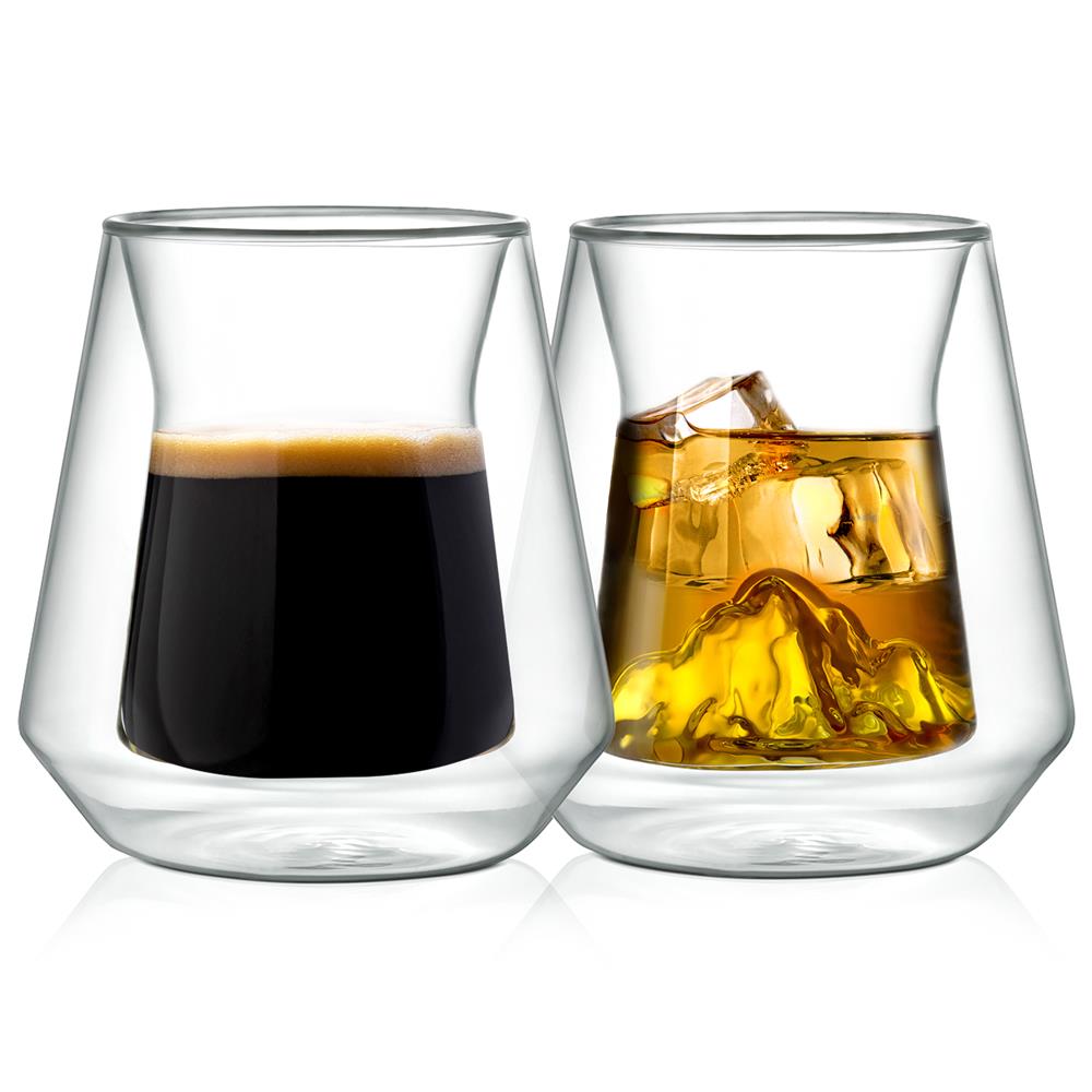 Espresso Cups, Insulated Double-Walled Glass, Set of 2