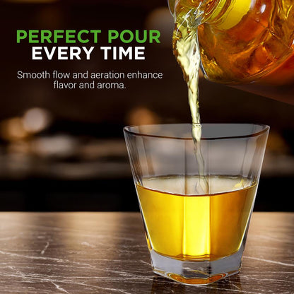 Whiskey Decanter Enhances Taste Crystal Glass 850ml