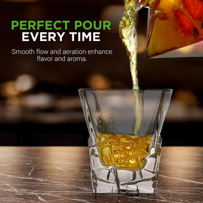 Whiskey Decanter, Enhances Taste, Crystal Glass, 750ml Capacity