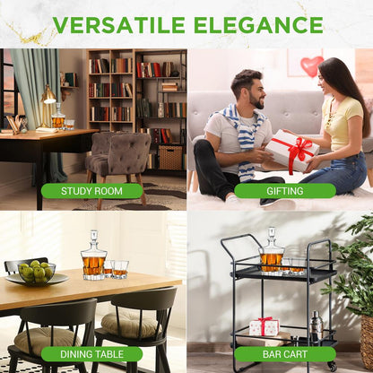 Whiskey Decanter, Enhances Taste, Crystal Glass, 750ml Capacity