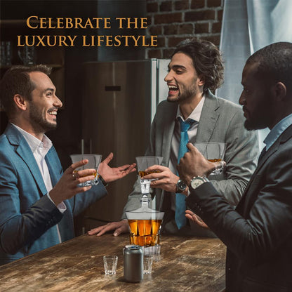 Whiskey Decanter, Enhances Taste, Crystal Glass, 750ml Capacity