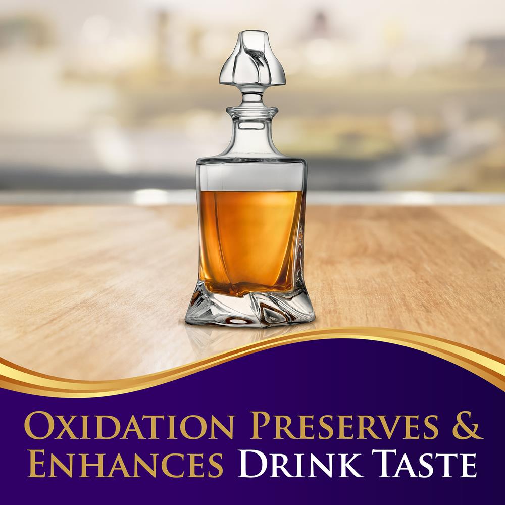 Whiskey Decanter Enhances Taste Crystal Glass 750ml Capacity