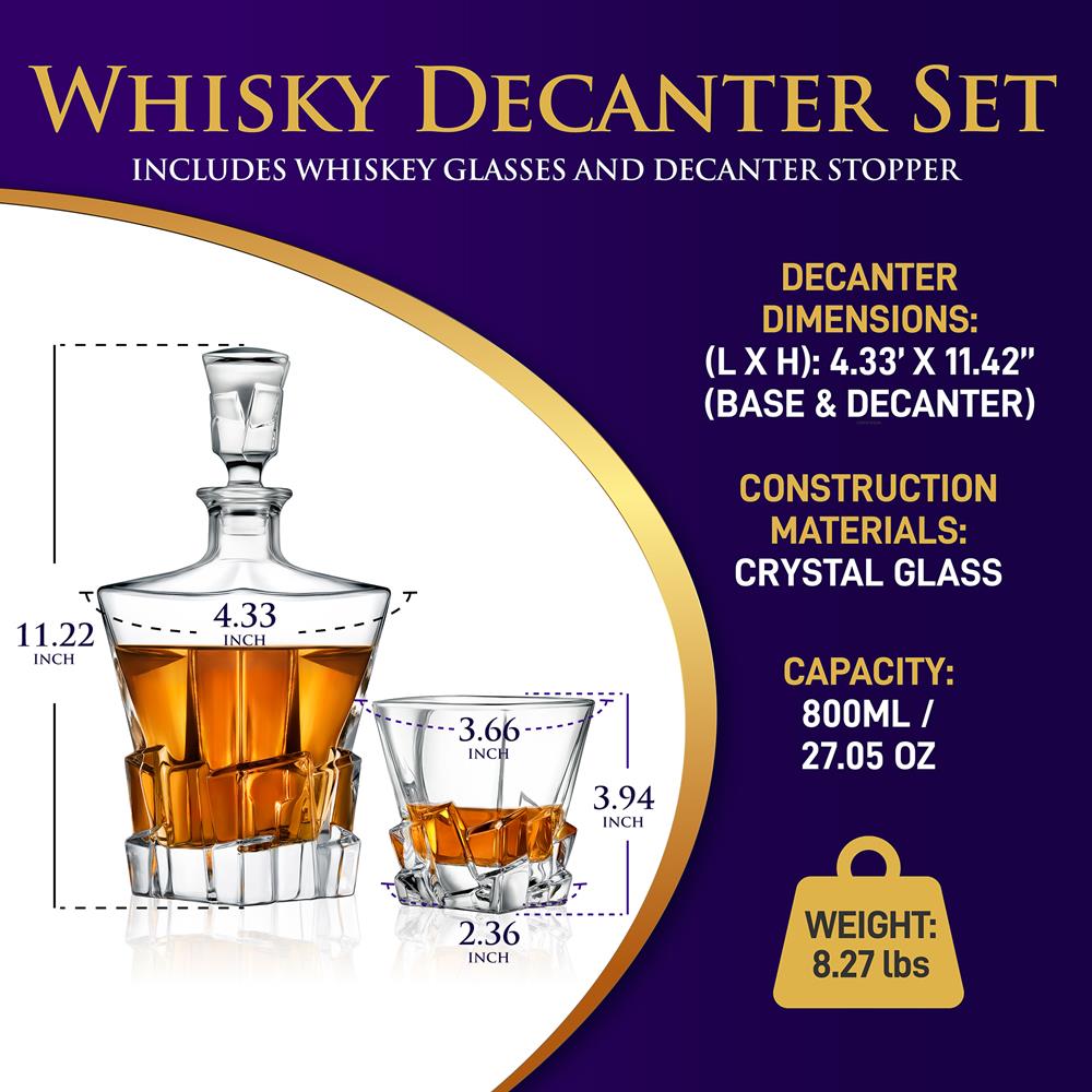product image number 2 for NutriChef Whiskey Decanter Set