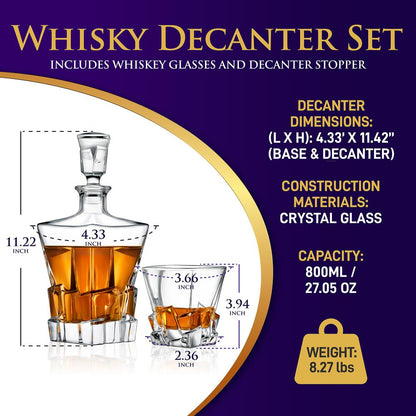 product image number 2 for NutriChef Whiskey Decanter Set