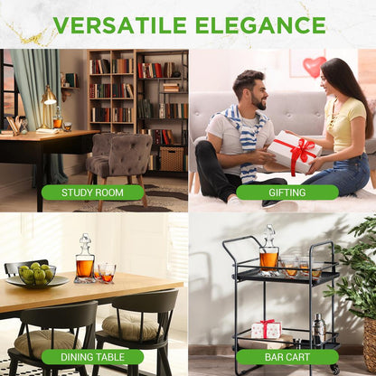 Whiskey Decanter Set - Enhances Flavor - Crystal Glass - Clear