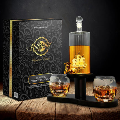 product image number 7 for NutriChef Whiskey & Wine Decanter Set