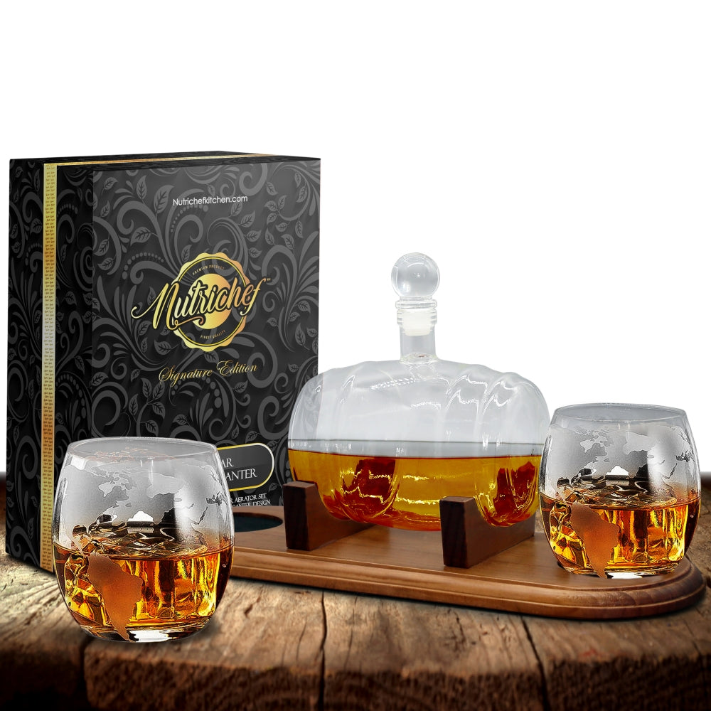 product image number 1 for NutriChef Whiskey & Wine Decanter Set