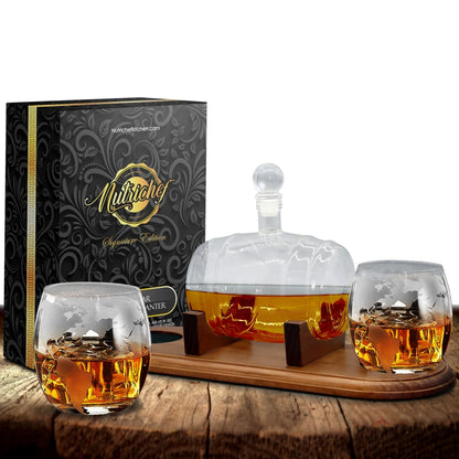 product image number 1 for NutriChef Whiskey & Wine Decanter Set