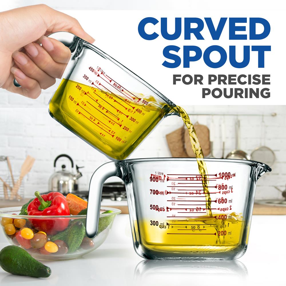 3-Piece Glass Measuring Cups Set