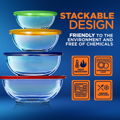 Superior Glass Mixing Bowls With Pe Lids