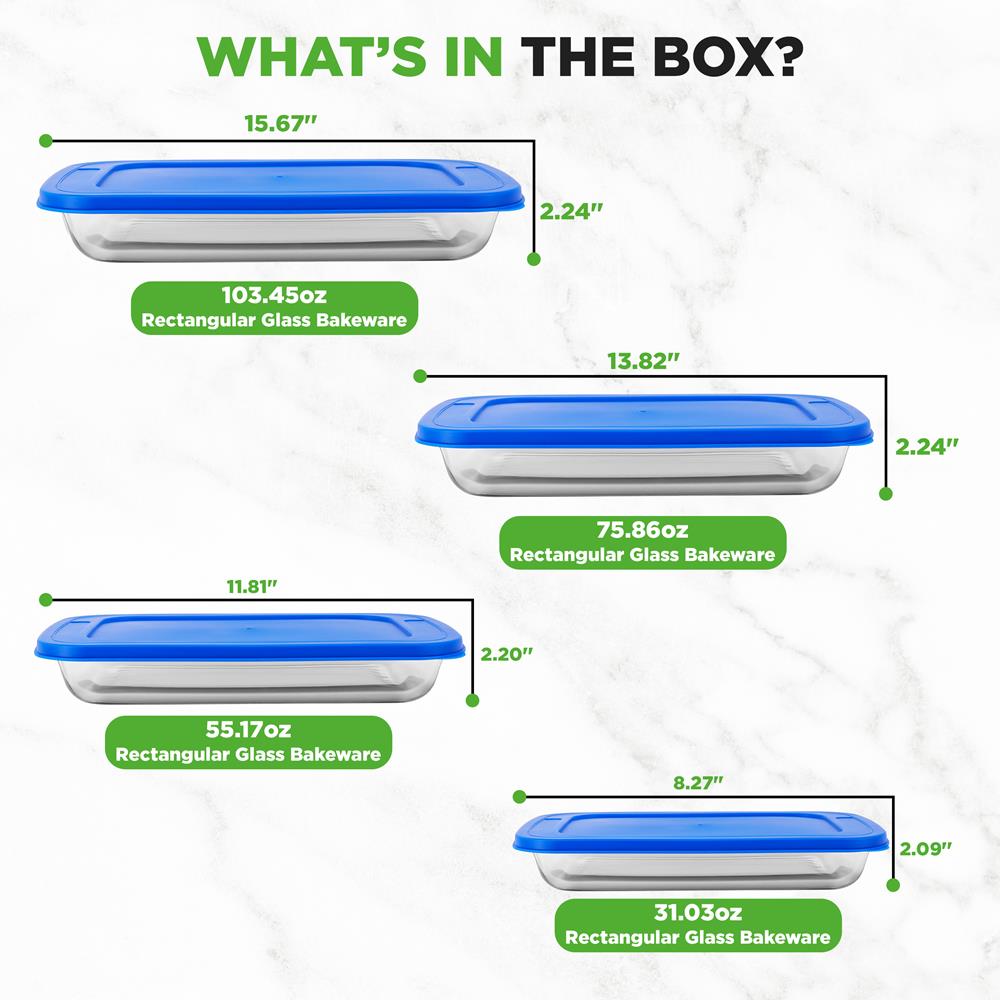 8-Piece Glass Bakeware Set - Thumbnail 2