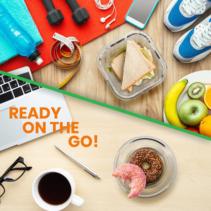 24-Piece Glass Food Storage Set, Airtight Leak-Proof, Blue