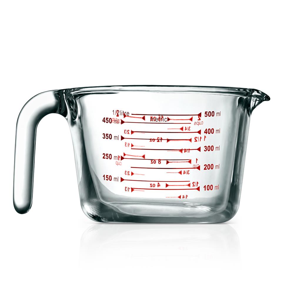 Glass Measuring Cup 500ml Precise Pouring Borosilicate Glass