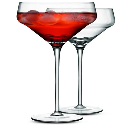 Martini Glasses Set of 2 - Elegant Hand Blown Crystal - 10 oz Capacity
