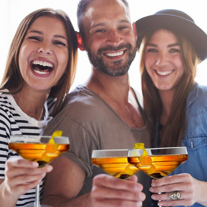 Martini Glasses Set of 2 - Elegant Hand Blown Crystal - 10 oz Capacity