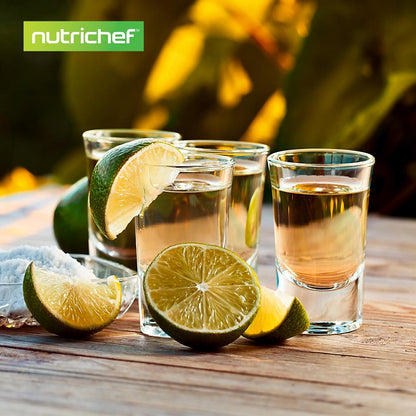 Shot Glasses 4-Pack, Thermal Shock Resistant, Thick Glass, Clear