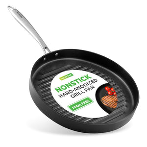 Hard-Anodized Nonstick Grill Pan