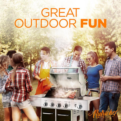 5-Burner Propane Gas Grill, 52,000 BTU, Stainless Steel, Easy Clean