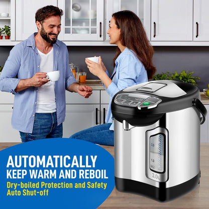 Electric Water Boiler 3L Instant Heat Stainless Steel