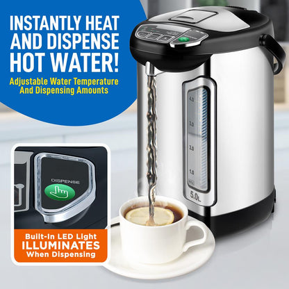 Electric Water Boiler 5L Instant Heating Stainless Steel