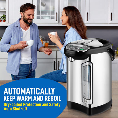 Electric Water Boiler 5L Instant Heating Stainless Steel
