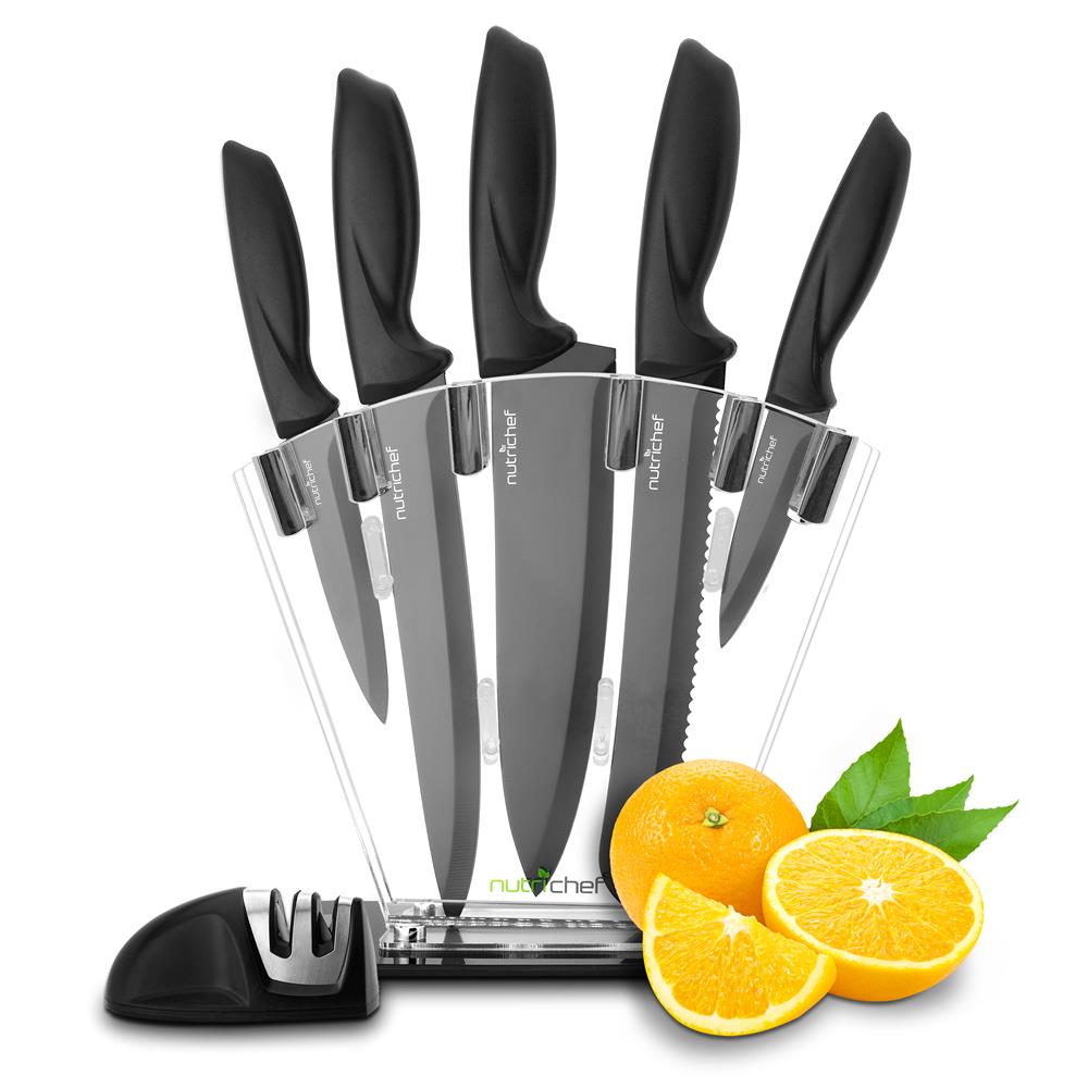 7-Piece Knife Set for Precision Cutting, Stainless Steel, Acrylic