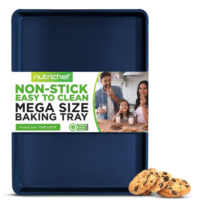 Non-Stick XL Cookie Sheet, Easy Clean Carbon Steel, Blue Diamond, 22"x16"
