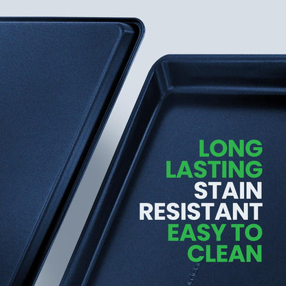 Non-Stick XL Cookie Sheet, Easy Clean Carbon Steel, Blue Diamond, 22"x16"