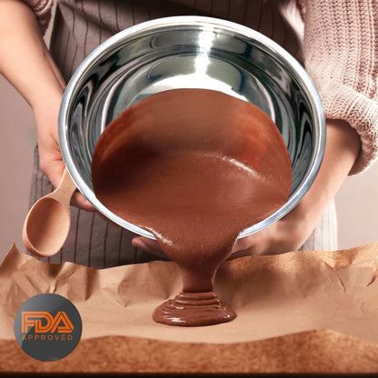 6-Piece Stainless Steel Mixing Bowls Set - Stackable, Dishwasher Safe