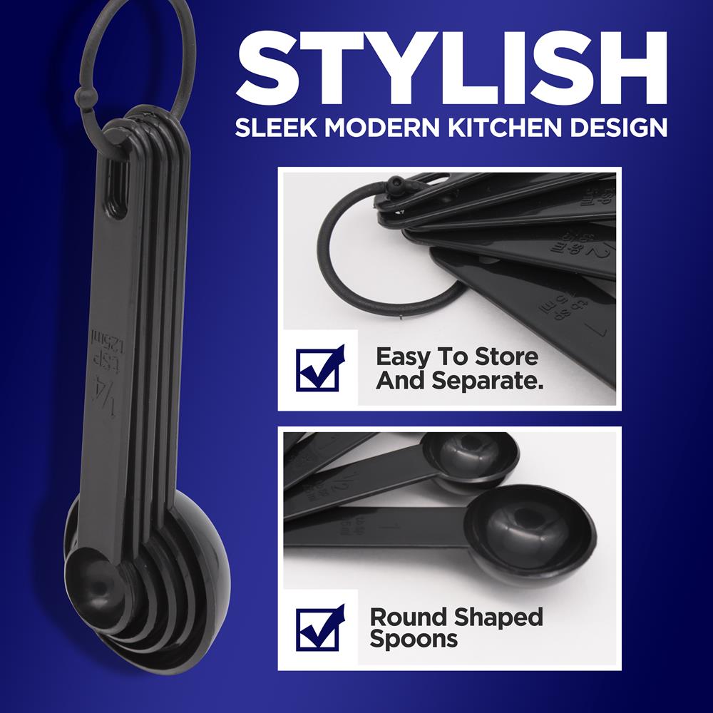 5-Piece Measuring Spoon Set - Precise Measurements - Polypropylene - Thumbnail 5